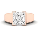 Jasmine Diamond Matching Band Only (does Not Include Engagement Ring) For Ring With Princess Center rosegold