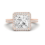 Mallow Diamond Matching Band Only (does Not Include Engagement Ring)   For Ring With Princess Center rosegold