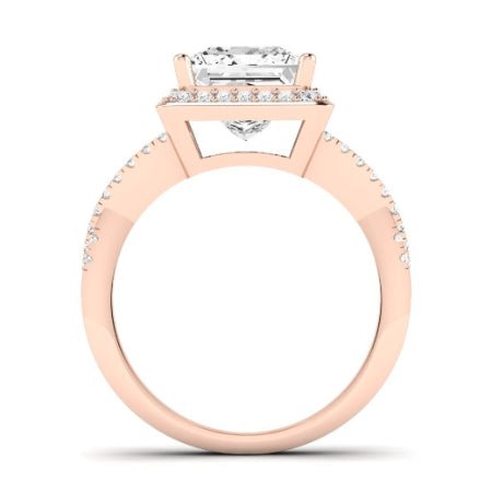 Moonflower Diamond Matching Band Only ( Engagement Ring Not Included) For Ring With Princess Center rosegold