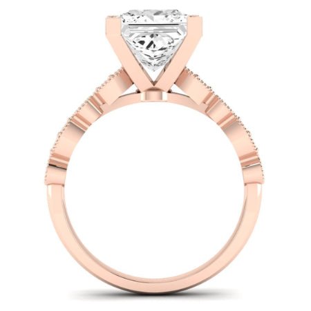 Marigold Diamond Matching Band Only (does Not Include Engagement Ring) For Ring With Princess Center rosegold