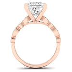 Marigold Diamond Matching Band Only (does Not Include Engagement Ring) For Ring With Princess Center rosegold