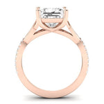 Pavonia Diamond Matching Band Only (does Not Include Engagement Ring)  For Ring With Princess Center rosegold