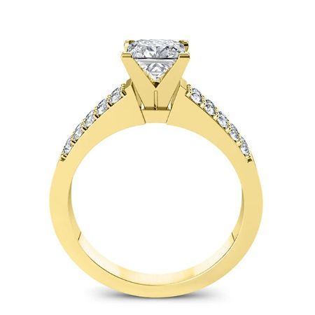 Malva Diamond Matching Band Only (engagement Ring Not Included) For Ring With Princess Center yellowgold