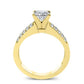 Malva Diamond Matching Band Only (engagement Ring Not Included) For Ring With Princess Center yellowgold