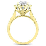 Mawar Diamond Matching Band Only (engagement Ring Not Included) For Ring With Princess Center yellowgold