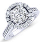 Mawar Diamond Matching Band Only (engagement Ring Not Included) For Ring With Princess Center whitegold