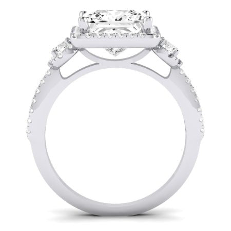 Lunaria Diamond Matching Band Only (does Not Include Engagement Ring) For Ring With Princess Center whitegold