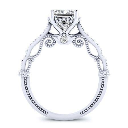 Laylani Diamond Matching Band Only (engagement Ring Not Included) For Ring With Princess Center whitegold