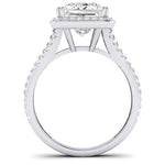 Tea Rose Diamond Matching Band Only (does Not Include Engagement Ring) For Ring With Princess Center whitegold