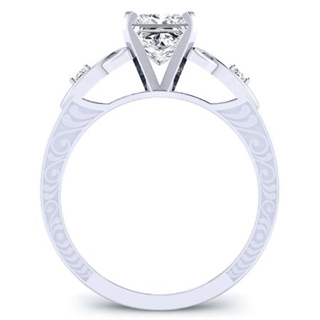 Venus Diamond Matching Band Only (engagement Ring Not Included) For Ring With Princess Center whitegold