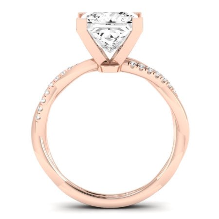 Iris Diamond Matching Band Only (does Not Include Engagement Ring) For Ring With Princess Center rosegold