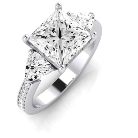 Snowdonia Diamond Matching Band Only (engagement Ring Not Included) For Ring With Princess Center whitegold