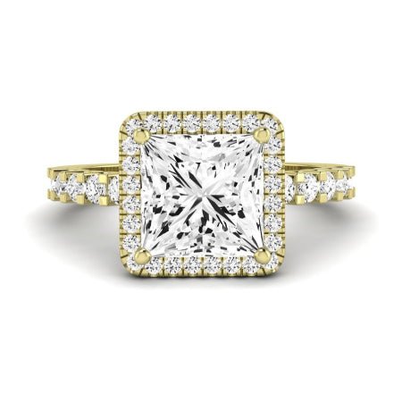 Sweet Pea Diamond Matching Band Only ( Engagement Ring Not Included) For Ring With Princess Center yellowgold