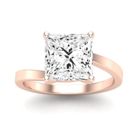 Zinnia Diamond Matching Band Only ( Engagement Ring Not Included) For Ring With Princess Center rosegold