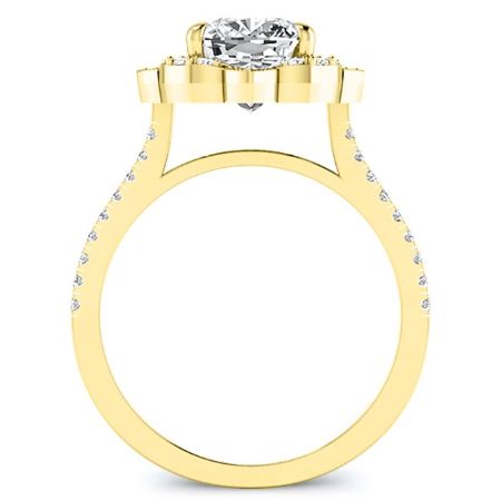 Rockrose Diamond Matching Band Only (engagement Ring Not Included) For Ring With Princess Center yellowgold