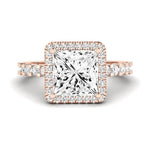Sweet Pea Diamond Matching Band Only ( Engagement Ring Not Included) For Ring With Princess Center rosegold