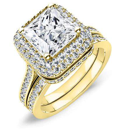 Indigo Diamond Matching Band Only (engagement Ring Not Included) For Ring With Princess Center yellowgold