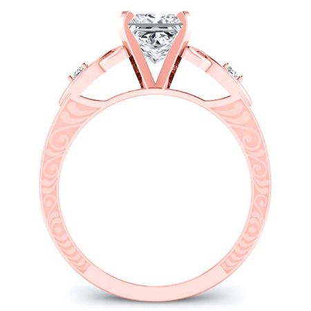 Venus Diamond Matching Band Only (engagement Ring Not Included) For Ring With Princess Center rosegold