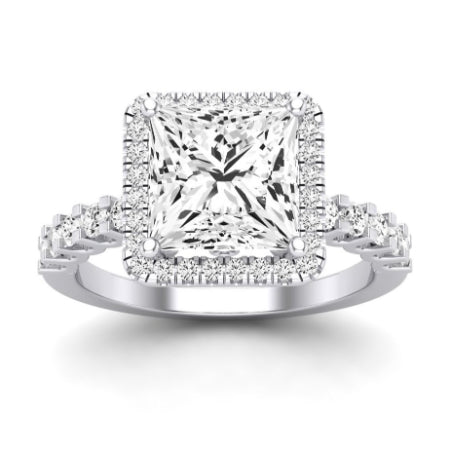 Sweet Pea Diamond Matching Band Only ( Engagement Ring Not Included) For Ring With Princess Center whitegold