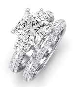 Thistle Diamond Matching Band Only (does Not Include Engagement Ring) For Ring With Princess Center whitegold