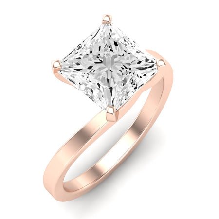 Zinnia Diamond Matching Band Only ( Engagement Ring Not Included) For Ring With Princess Center rosegold