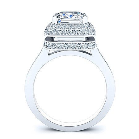 Indigo Diamond Matching Band Only (engagement Ring Not Included) For Ring With Princess Center whitegold