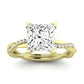 Iris Diamond Matching Band Only (does Not Include Engagement Ring) For Ring With Princess Center yellowgold