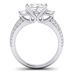 Thistle Diamond Matching Band Only (does Not Include Engagement Ring) For Ring With Princess Center whitegold