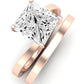 Zinnia Diamond Matching Band Only ( Engagement Ring Not Included) For Ring With Princess Center rosegold