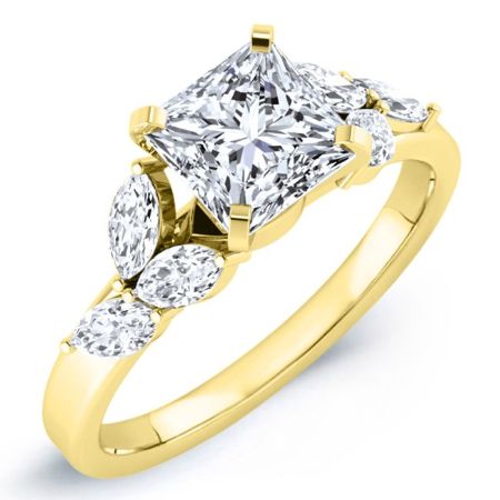 Wisteria Diamond Matching Band Only (engagement Ring Not Included) For Ring With Princess Center yellowgold