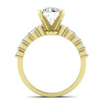 Magnolia Diamond Matching Band Only (does Not Include Engagement Ring) For Ring With Round Center yellowgold