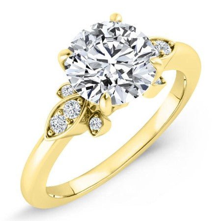 Lobelia Diamond Matching Band Only (engagement Ring Not Included) For Ring With Round Center yellowgold