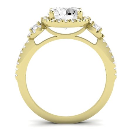 Lunaria Diamond Matching Band Only (does Not Include Engagement Ring) For Ring With Round Center yellowgold