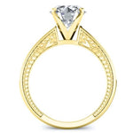 Peony Diamond Matching Band Only (engagement Ring Not Included) For Ring With Round Center yellowgold