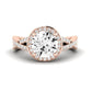 Moonflower Diamond Matching Band Only (does Not Include Engagement Ring) For Ring With Round Center rosegold