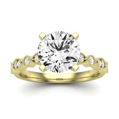 Marigold Diamond Matching Band Only (does Not Include Engagement Ring) For Ring With Round Center yellowgold