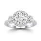 Lunaria Diamond Matching Band Only (does Not Include Engagement Ring) For Ring With Round Center whitegold