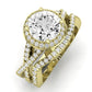 Moonflower Diamond Matching Band Only (does Not Include Engagement Ring) For Ring With Round Center yellowgold