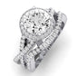 Moonflower Diamond Matching Band Only (does Not Include Engagement Ring) For Ring With Round Center whitegold