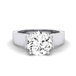 Lavender Diamond Matching Band Only (engagement Ring Not Included) For Ring With Round Center whitegold