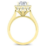 Mawar Diamond Matching Band Only (engagement Ring Not Included) For Ring With Round Center yellowgold