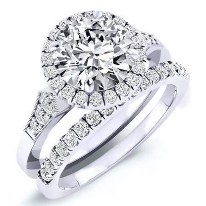 Kalmia Diamond Matching Band Only (engagement Ring Not Included) For Ring With Round Center whitegold