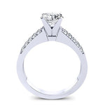 Malva Diamond Matching Band Only (engagement Ring Not Included) For Ring With Round Center whitegold
