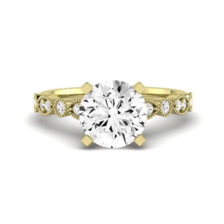 Marigold Diamond Matching Band Only (does Not Include Engagement Ring) For Ring With Round Center yellowgold