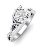 Pavonia Diamond Matching Band Only (does Not Include Engagement Ring)  For Ring With Round Center whitegold