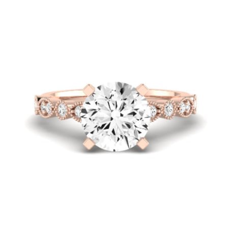 Marigold Diamond Matching Band Only (does Not Include Engagement Ring) For Ring With Round Center rosegold