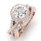 Moonflower Diamond Matching Band Only (does Not Include Engagement Ring) For Ring With Round Center rosegold