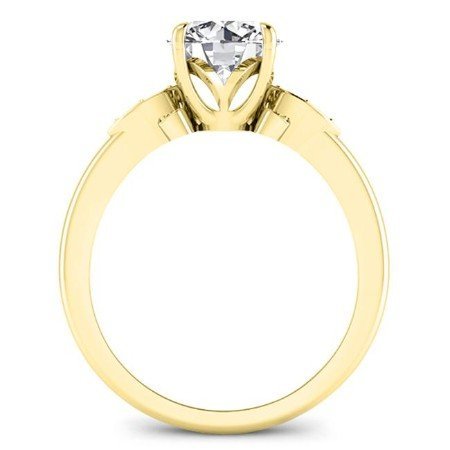 Lobelia Diamond Matching Band Only (engagement Ring Not Included) For Ring With Round Center yellowgold