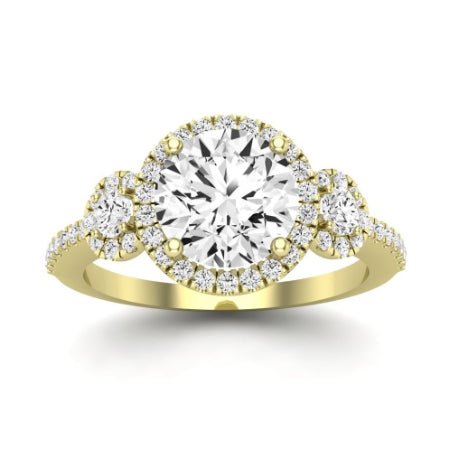 Lunaria Diamond Matching Band Only (does Not Include Engagement Ring) For Ring With Round Center yellowgold