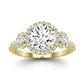 Lunaria Diamond Matching Band Only (does Not Include Engagement Ring) For Ring With Round Center yellowgold